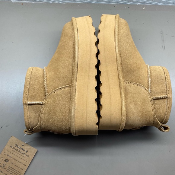 Womens Bearpaw Retro Shorty Ankle Boots 2940W Iced Coffee Platform Suede Size 6 - Picture 6 of 11
